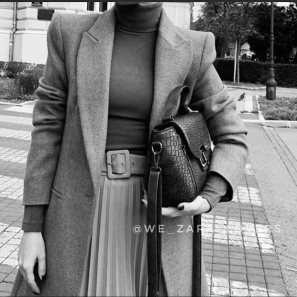 Zara wool frock coat bloggers favorite - Picture 3 of 11